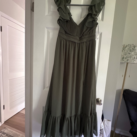 Birdy Grey Michelle Olive Chiffon Dress - Picture 5 of 5
